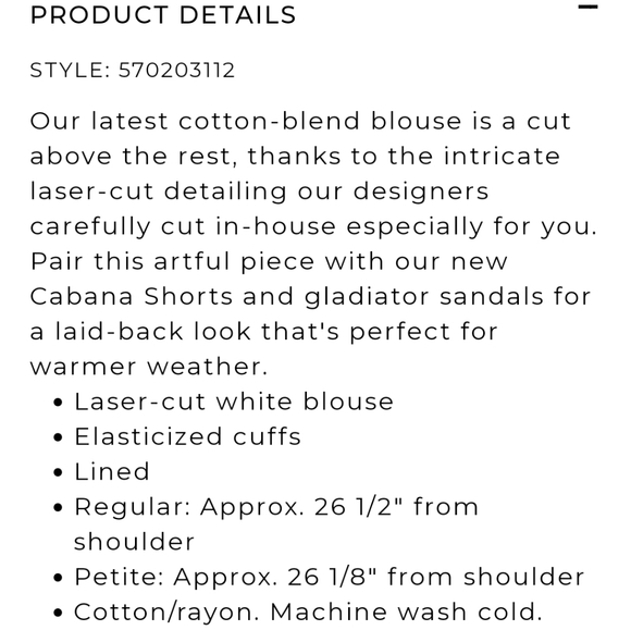 WHBM Lace Inset Sheer Top with Cami - Picture 8 of 11